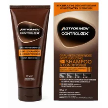 Zdjęcie produktu - Just For Men Control GX Szampon i odżywka do włos&oacute;w 2w1 z keratyną, 177 ml
