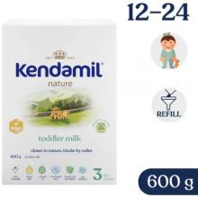 Zdjęcie produktu - Kendamil Nature 3 HMO+ Produkt w proszku na bazie białka krowiego dla dzieci po 12 miesiącu, 600 g