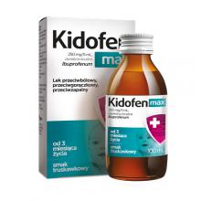 Zdjęcie produktu - KIDOFEN MAX 250mg/5ml, 100ml - maksymalna dawka ibuprofenu dla dzieci w małej objętości 