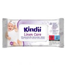 Zdjęcie produktu - KINDII Linen care Chusteczki nawilżane dla niemowląt i dzieci, 50szt.
