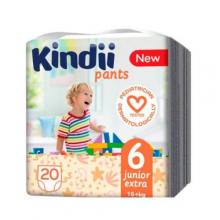 Zdjęcie produktu - Kindii Pants Junior Extra Pieluchomajtki rozmiar 6, 15+kg, 20 sztuk