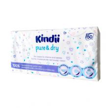 Zdjęcie produktu - KINDII Pure&Dry Suche chusteczki dla dzieci, 50szt.