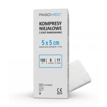 Zdjęcie produktu - PASOMED Kompresy niejałowe 17N 8W 5 x 5 cm, 100 szt.