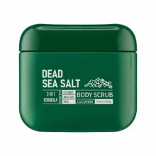 Zdjęcie produktu - Kormesic Dead Sea Salt Cucumber Body Scrub Solny peeling do ciała z ekstraktem z og&oacute;rka, 300 g