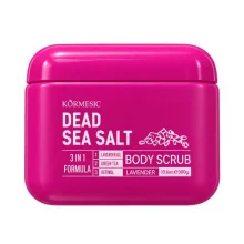 Zdjęcie produktu - Kormesic Dead Sea Salt Lavender Body Scrub Solny peeling do ciała z lawendą, 300 g