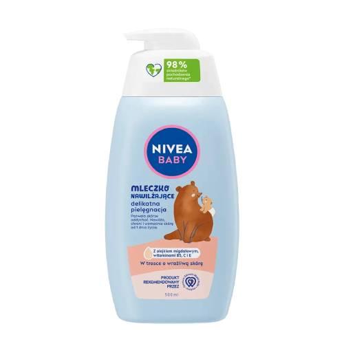 Miniaturka artykułu - NIVEA Baby Mleczko nawilżające Delikatna pielęgnacja, 500ml