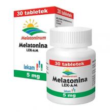 Zdjęcie produktu - Melatonina LEK-AM 5mg, 30 tabletek - tabletki z melatoniną