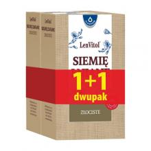 Zdjęcie produktu - LenVitol Siemię lniane złociste, 250g + 250g USZKODZONE OPAKOWANIE TEKTUROWE 