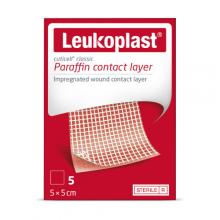 Leukoplast Cuticell Paraffin Opatrunek impregnowany parafiną 5x5 cm, 5 szt.