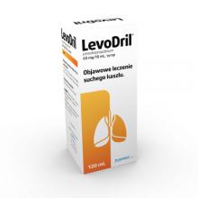 Zdjęcie produktu - LevoDril Syrop stosowany w leczeniu uciążliwego kaszlu, 120ml