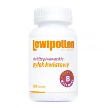 Zdjęcie produktu - LEWIPOLLEN drożdże piwowarskie + pyłek kwiatowy, tabletki z naturalnymi witaminami z grupy B, 200 szt.