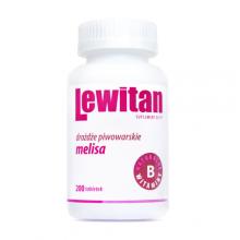 Zdjęcie produktu - LEWITAN drożdże piwowarskie z melisą, tabletki z naturalnymi witaminami z grupy B, 200tabl.