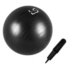 Zdjęcie produktu - Line Sport Piłka gimnastyczna do ćwiczeń z pompką, 85 cm, czarna