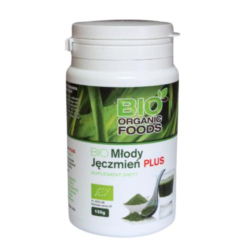 Miniaturka artykułu - BIO Organic Foods Bio Młody Jęczmień Plus, 150 g