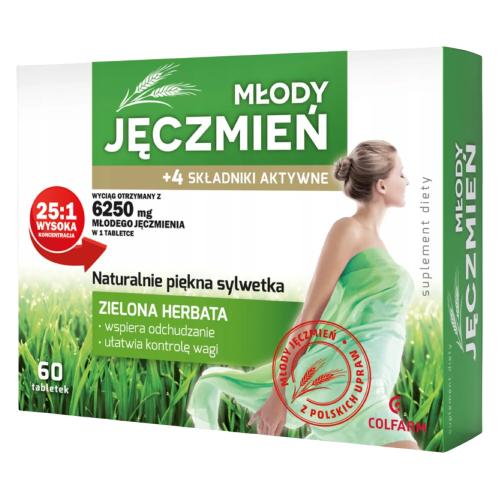 Miniaturka artykułu - Młody jęczmień COLFARM, 60 tabletek 