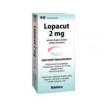 Zdjęcie produktu - Lopacut 2 mg loperamidu, Lek przeciwbiegunkowy, 10 tabletek