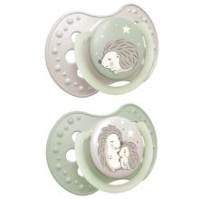 Zdjęcie produktu - LOVI Smoczek silikonowy dynamiczny 0-6m Night&Day Hedgehog 22/929, 2 szt.
