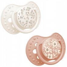 Zdjęcie produktu - LOVI Smoczek silikonowy dynamiczny 18m+ Blossom Ivory, 2szt.