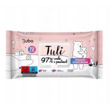 Zdjęcie produktu - LUBA Tuli Nawilżane chusteczki dla dzieci i niemowląt 97% woda i pantenol, 72szt.