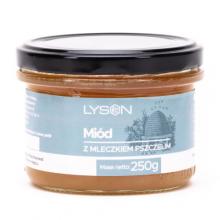 Zdjęcie produktu - ŁYSOŃ Mi&oacute;d z mleczkiem pszczelim, 250g