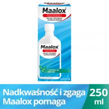 Zdjęcie produktu - Maalox Lek na zgagę i niestrawność w postaci zawiesiny - 250 ml