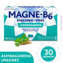 Zdjęcie produktu - Magne-B6 Zmęczenie i Stres, 30tabl. - ashwagandha i magnez KR&Oacute;TKA DATA 31.08.2026