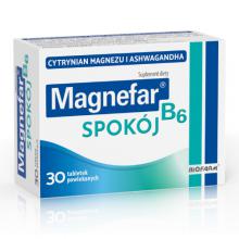 MAGNEFAR B6 Spok&oacute;j, 30 tab. Połączenie magnezu i ashwagandhy