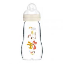 Zdjęcie produktu - MAM Szklana butelka dla niemowląt Feel Good Forest 2m+ 260ml