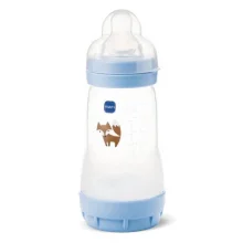Zdjęcie produktu - MAM Perfect Start Butelka antykolkowa 2m+ 260ml niebieska lis