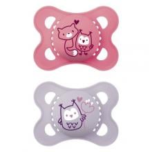 Zdjęcie produktu - MAM Smoczek uspokajający silikonowy Original 2-6m Planet Love girl, 2 szt.