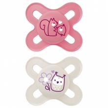 Zdjęcie produktu - MAM Smoczek uspokajający silikonowy Original Start 0-2 Planet Love girl, 2 szt.