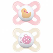 Zdjęcie produktu - MAM Smoczek uspokajający silikonowy Original Start 0-2 Sealife girl, 2 szt.