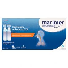 Zdjęcie produktu - MARIMER Inhalation Hipertoniczna woda morska 2,2%- 30amp. x 5ml