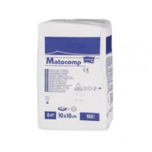 Zdjęcie produktu - MATOCOMP Kompresy niejałowe 5x5cm 13-nitkowe, 8-warstwowe, 100 sztuk