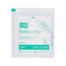 Zdjęcie produktu - MATOCOMP Kompresy Z Gazy 17-nitkowej 12-warstwowe 7cm x 7cm, 3 szt.