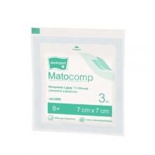 Zdjęcie produktu - MATOCOMP Kompresy z gazy jałowej 17 nitkowy 8-warstwowy 7x7 cm, 3 sztuki