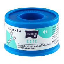 Zdjęcie produktu - MATOPAT SOFT Hypoalergiczny przylepiec wł&oacute;kninowy 2,5cmx5m niejałowy