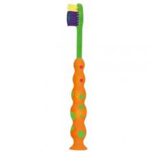 Zdjęcie produktu - Mattes Szczoteczka do zęb&oacute;w dla dzieci Dino Smile M65 Soft 3+ pomarańczowo- zielona
