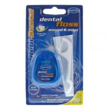 Zdjęcie produktu - Mattes Dental Floss Nić dentystyczna mentolowa woskowana, 50m