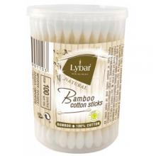 Zdjęcie produktu - Mattes Lybar Bambusowe patyczki higieniczne, okrągłe pudełko, 100szt.