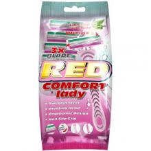 Zdjęcie produktu - Mattes Red Comfort Lady Maszynka do golenia jednorazowa damska, 5szt.