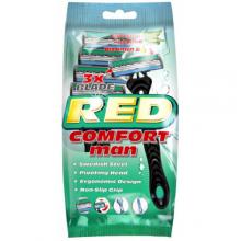 Zdjęcie produktu - Mattes Red Comfort Man Maszynka do golenia jednorazowa męska, 5szt.