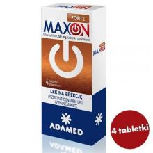 Zdjęcie produktu - MAXON FORTE - Lek poprawiający erekcję 50 mg - 4 tabletki USZKODZONE TEKTUROWE OPAKOW.