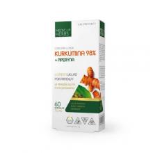 Zdjęcie produktu - Medica Herbs Kurkumina 98% + Piperyna, 60 kaps.