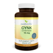 Zdjęcie produktu - Medverita Cynk cytrynian 15 mg, 180 kaps.