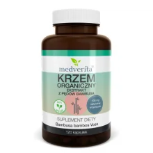 Zdjęcie produktu - Medverita&nbsp;Krzem&nbsp;organiczny 100 mg ekstrakt z pęd&oacute;w bambusa, 120 kaps.