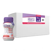 Zdjęcie produktu - Nutridrink Protein Omega 3 rześki smak truskawkowo-malinowy megapack, 24 x 125 ml
