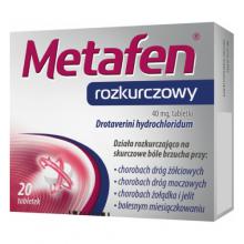 Zdjęcie produktu - Metafen Rozkurczowy 40 mg, 20 tabletek