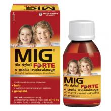 Zdjęcie produktu - MIG Forte dla dzieci zawiesina 40 mg/ml smak truskawkowy, 100 ml