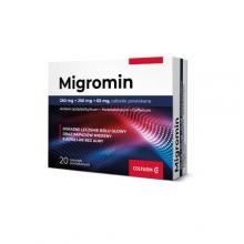 Zdjęcie produktu - MIGROMIN, Lek na silny b&oacute;l głowy oraz napady migrenowe, 20 tabletek